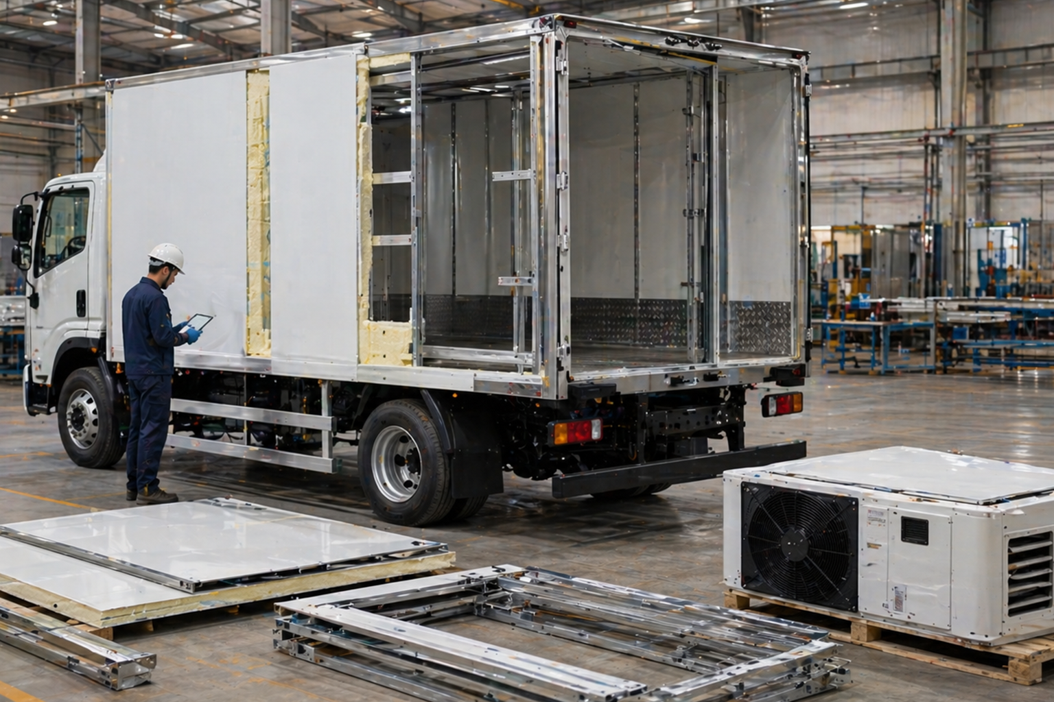 clinical supply chain using refrigerated truck